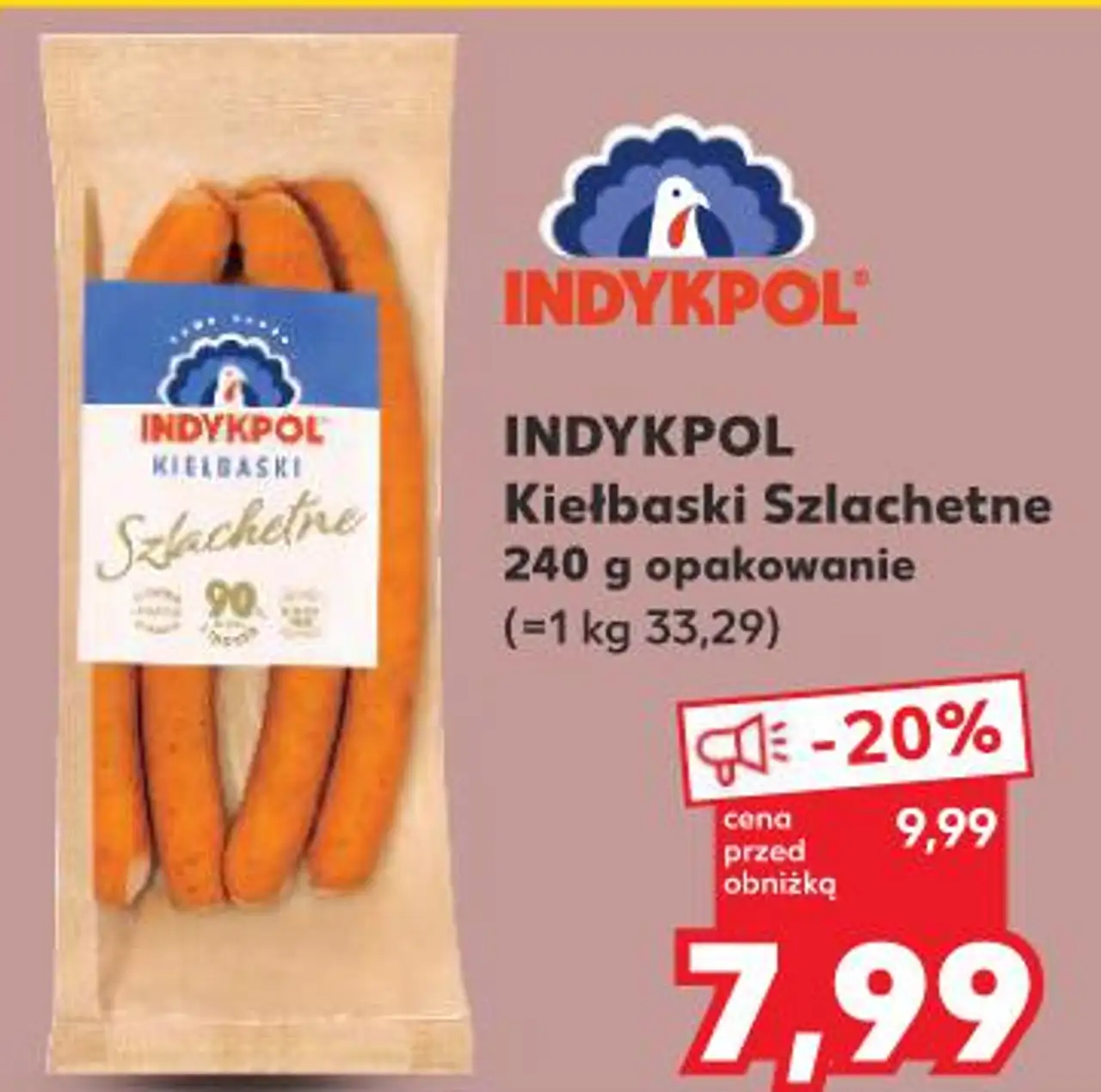 Kiełbaski Szlachetne INDYKPOL