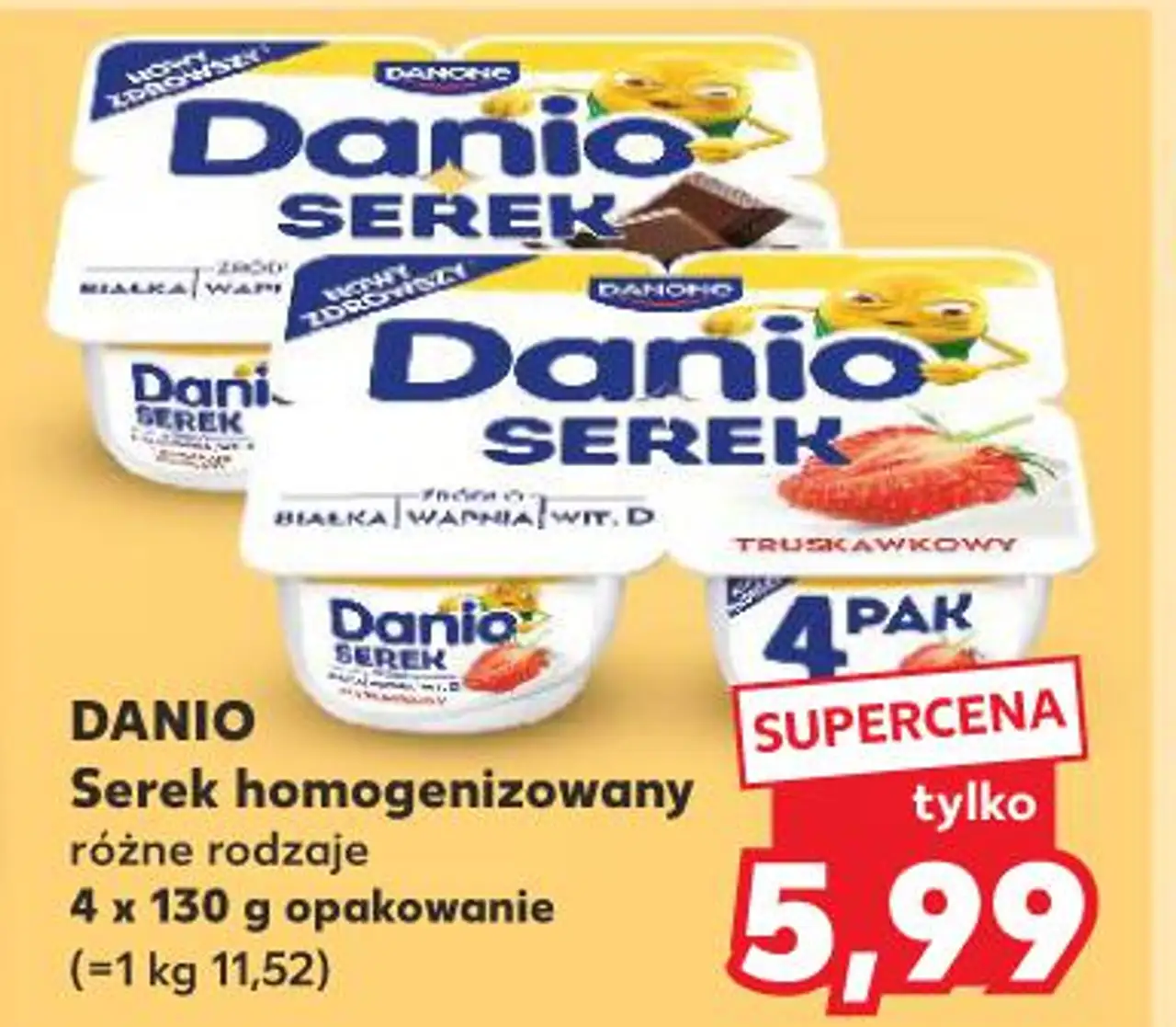DANIO Serek homogenizowany