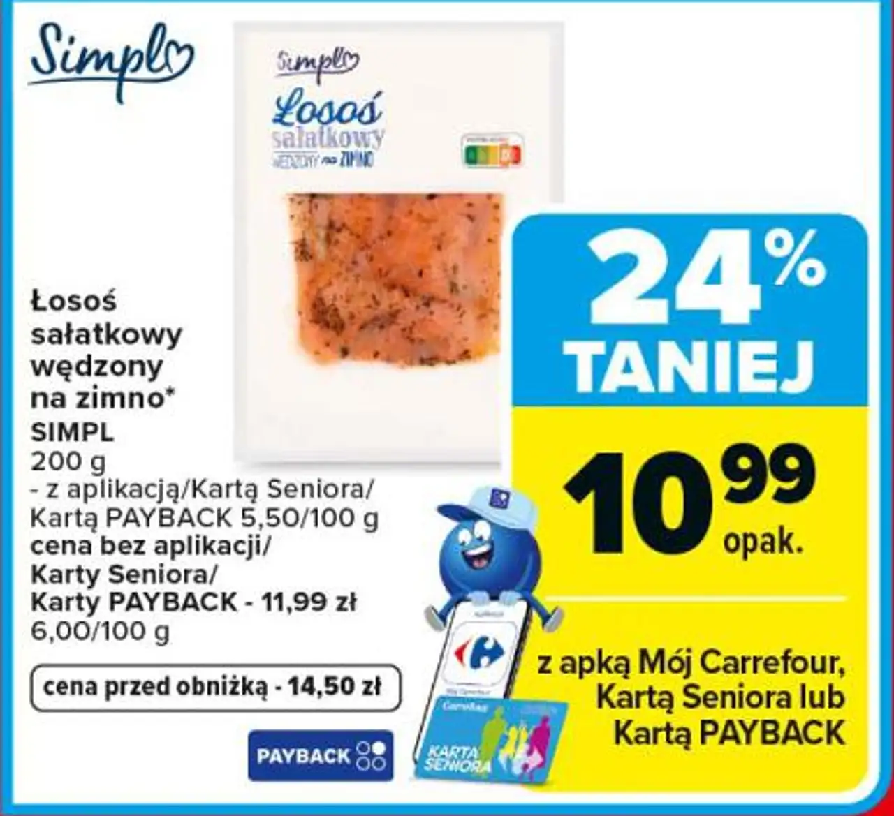 Łosoś sałatkowy wędzony na zimno* SIMPL