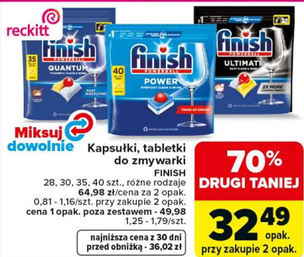 Kapsułki, tabletki do zmywarki FINISH