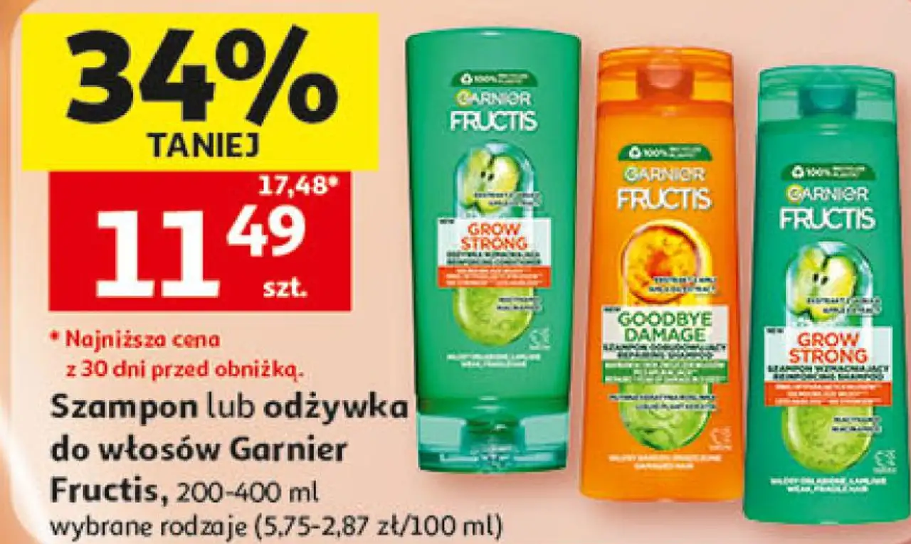 Szampon lub odżywka do włosów Garnier Fructis