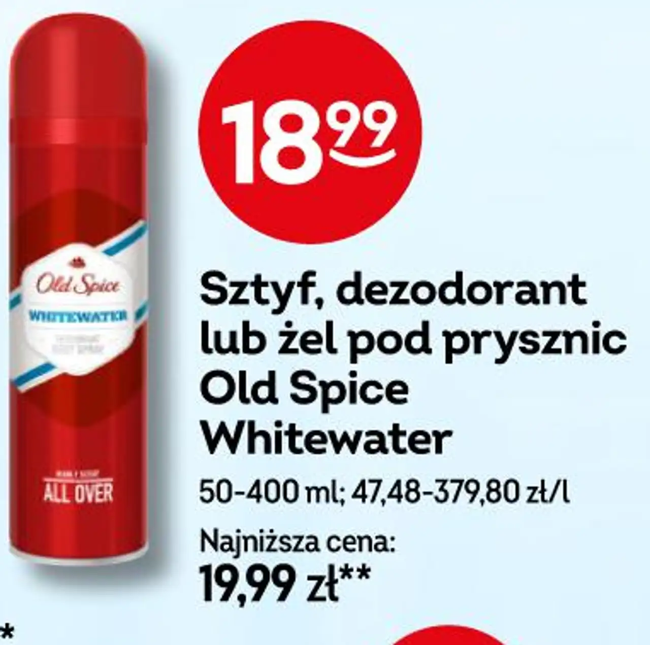Sztyft, dezodorant lub żel pod prysznic Old Spice Whitewater