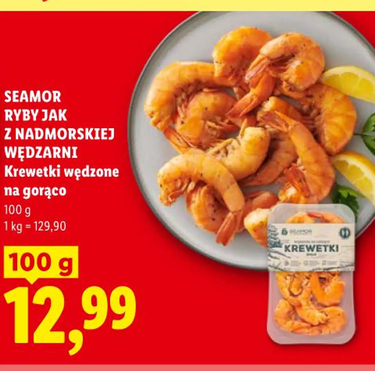 SEAMOR RYBY JAK Z NADMORSKIEJ WĘDZARNI Krewetki wędzone na gorąco