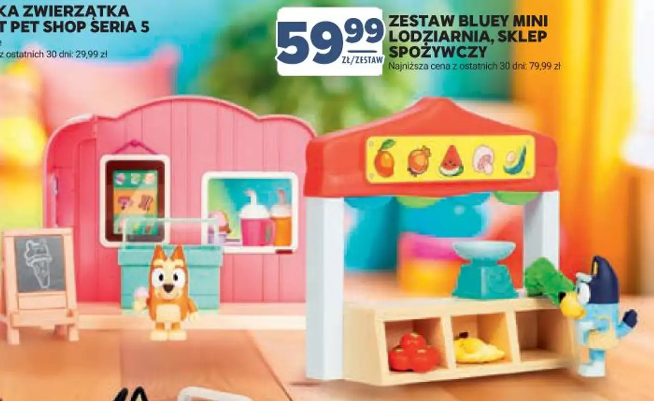 Zestaw Bluey Mini Lodziarnia, Sklep Spożywczy