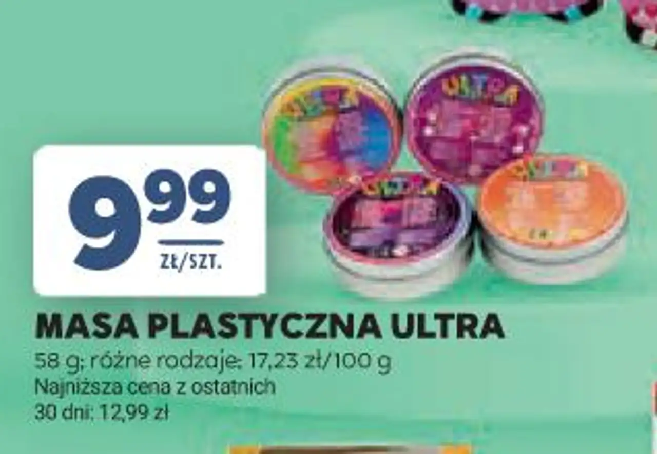 MASA PLASTYCZNA ULTRA DROMADER 58 g; różne rodzaje; 17,23 zł/100 g
