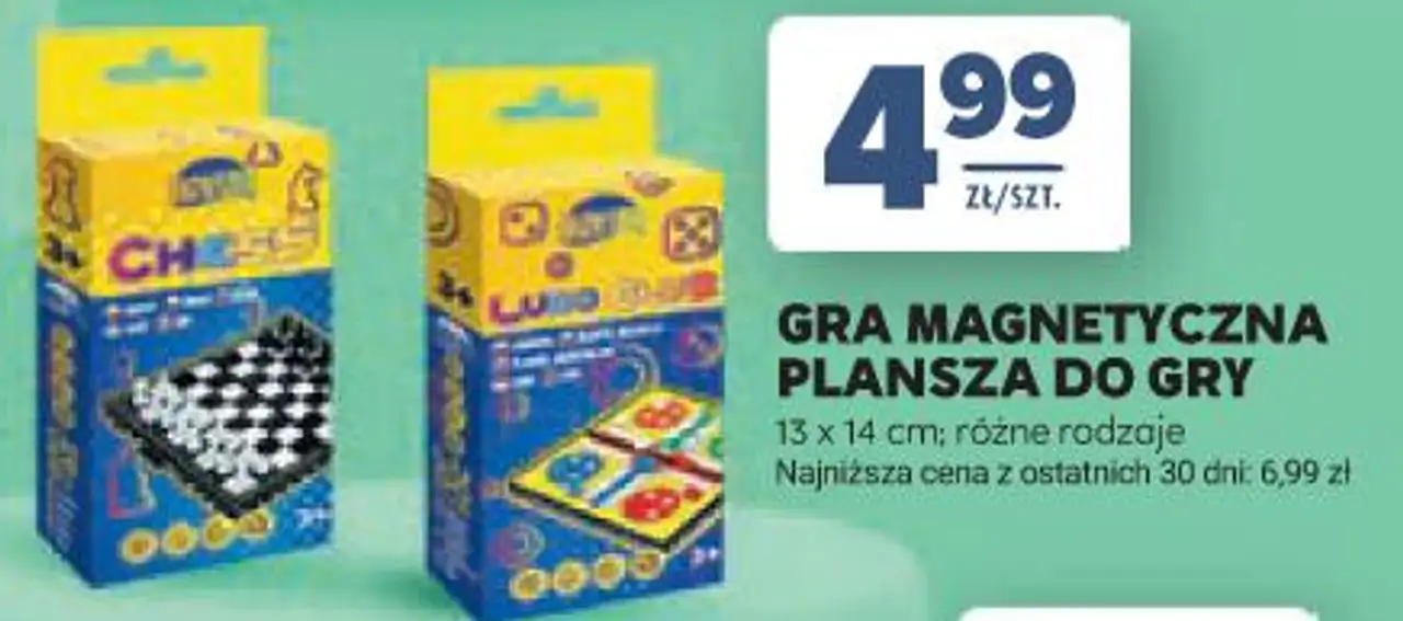 GRA MAGNETYCZNA PLANSZA DO GRY DROMADER 13 x 14 cm; różne rodzaje