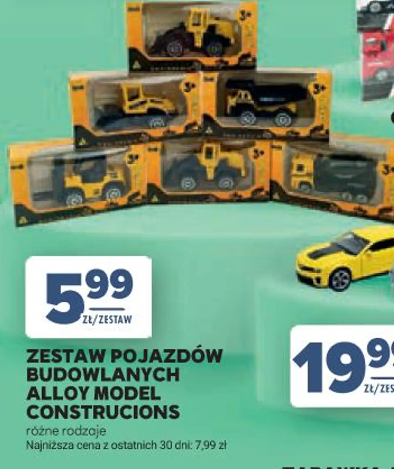 ZESTAW POJAZDÓW BUDOWLANYCH ALLOY MODEL CONSTRUCIONS DROMADER różne rodzaje