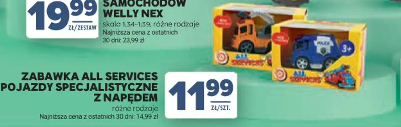 ZABAWKA ALL SERVICES POJAZDY SPECJALISTYCZNE Z NAPĘDEM DROMADER różne rodzaje