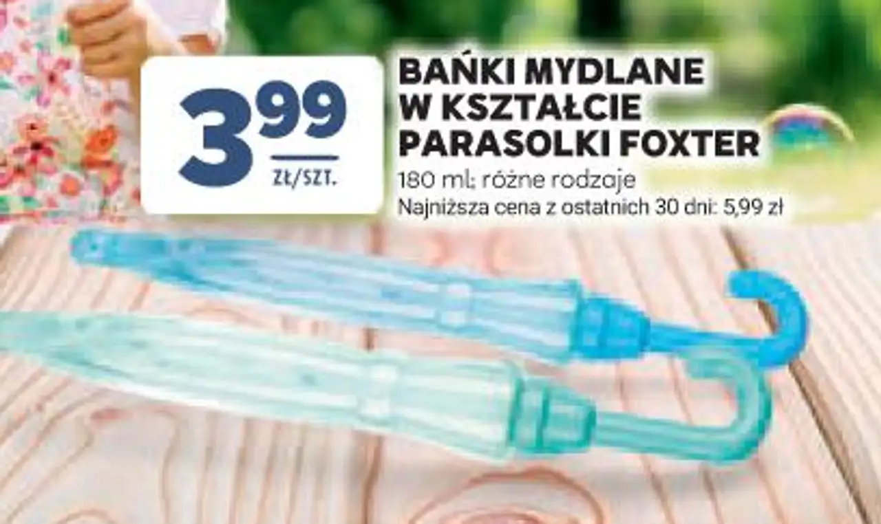 BAŃKI MYDLANE W KSZTAŁCIE PARASOLKI FOXTER 180 ml; różne rodzaje