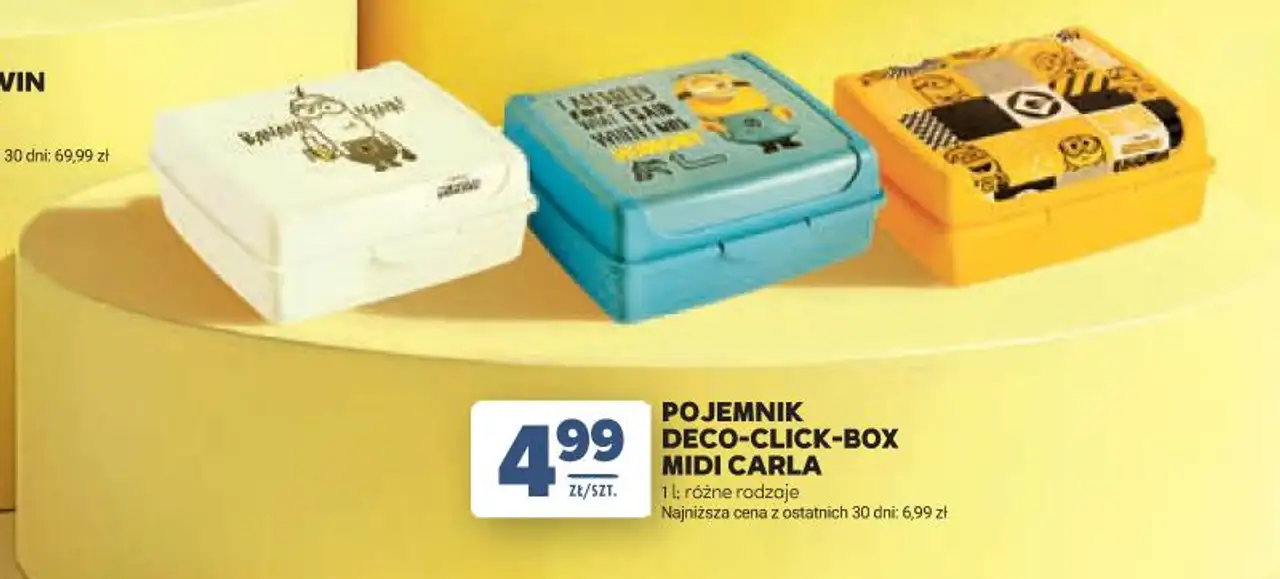 POJEMNIK DECO-CLICK-BOX MIDI CARLA 1 l; różne rodzaje