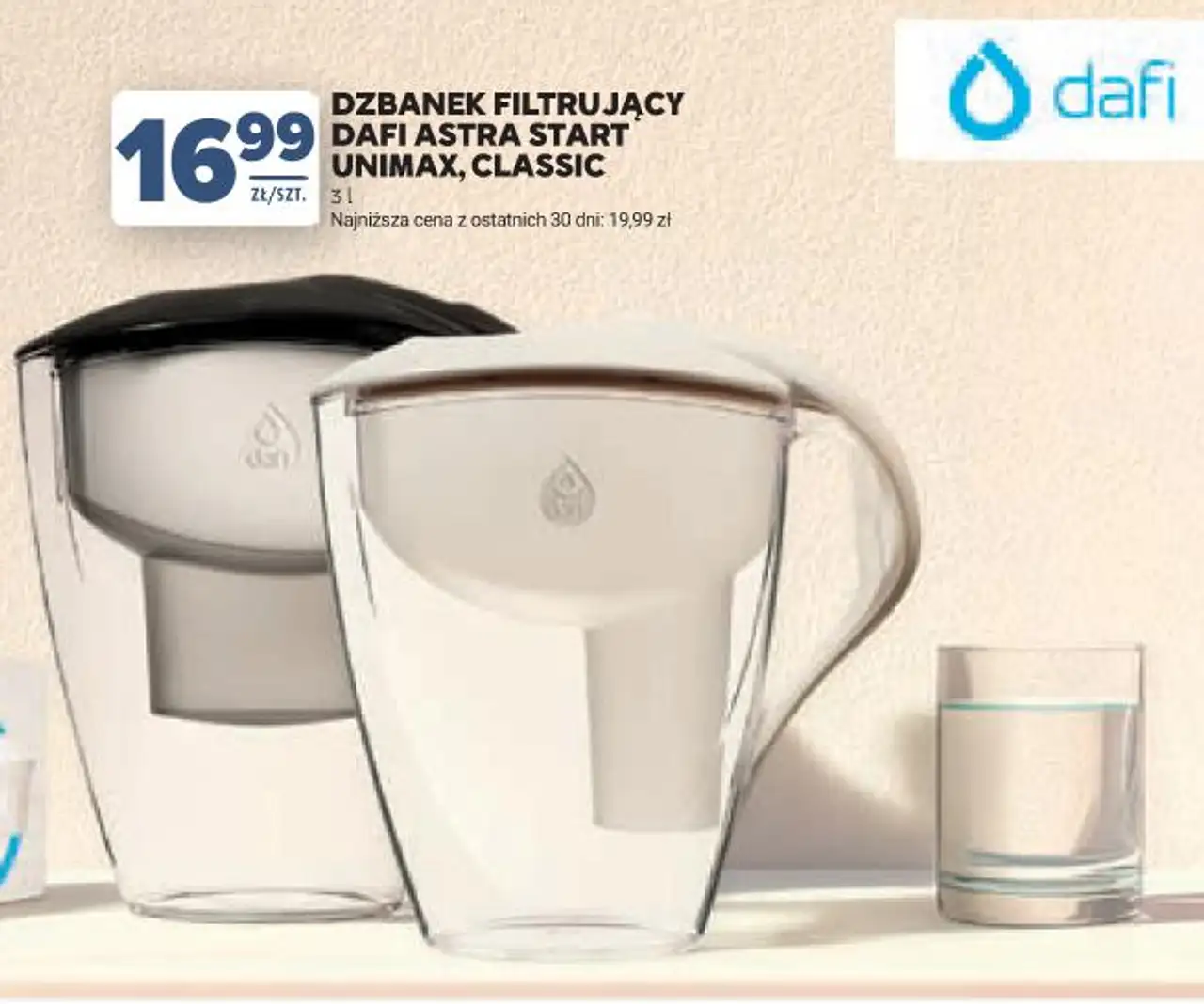 DZBANEK FILTRUJĄCY DAFI ASTRA START UNIMAX, CLASSIC 3 l