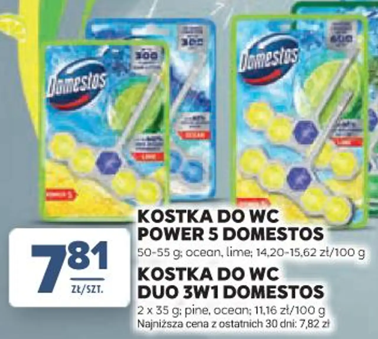 KOSTKA DO WC POWER 5 DOMESTOS / KOSTKA DO WC DUO 3W1 DOMESTOS
