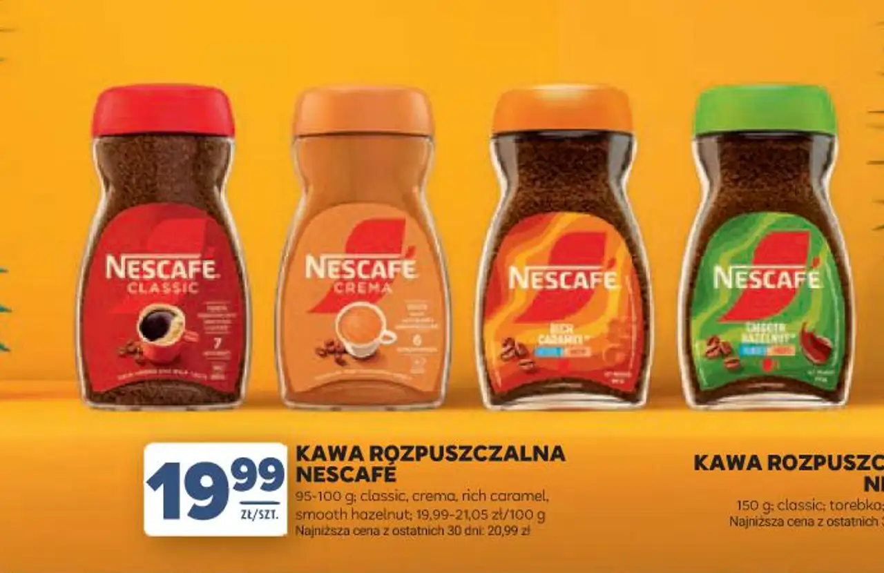 KAWA ROZPUSZCZALNA NESCAFÉ classic, crema, rich caramel, smooth hazelnut