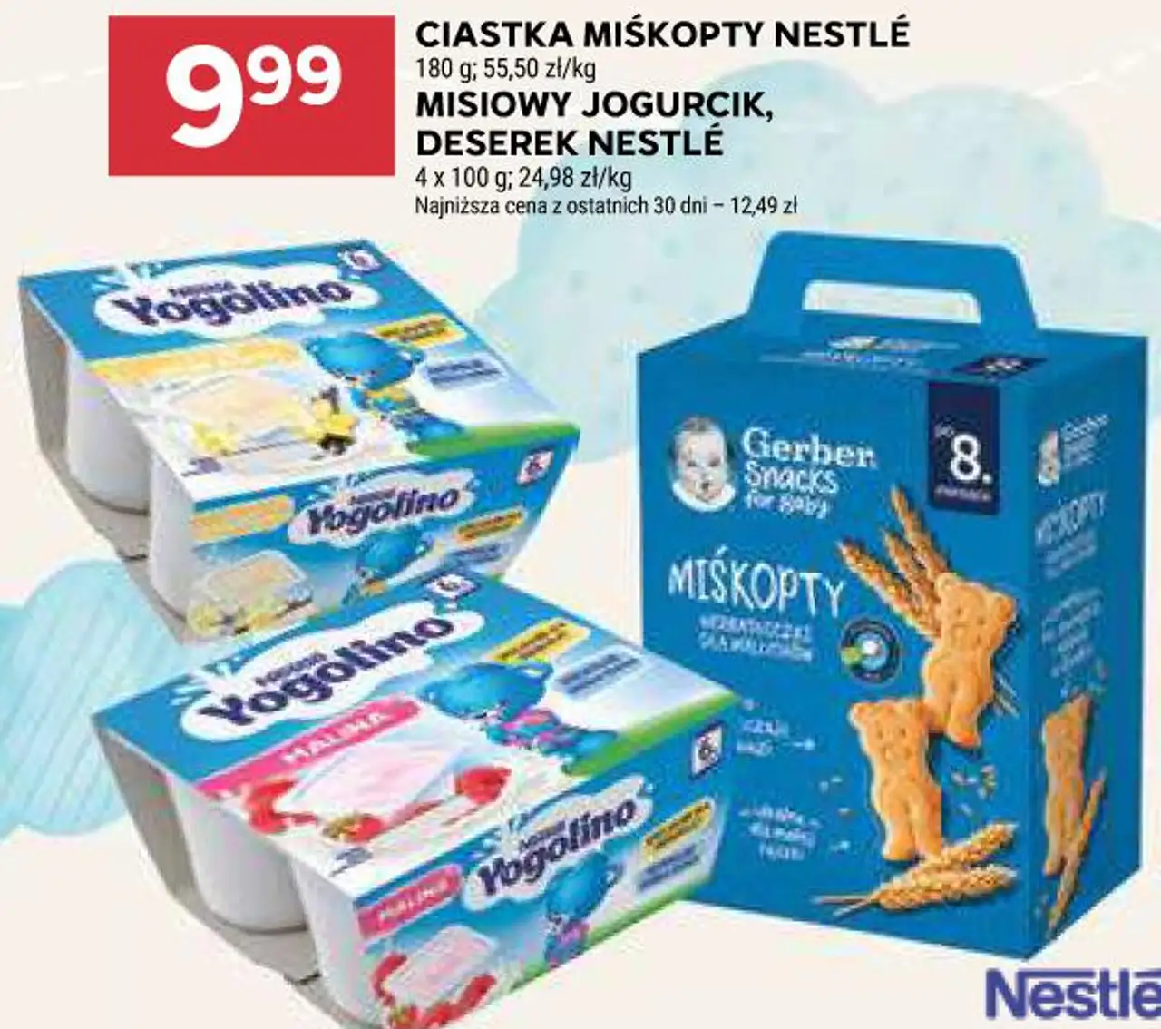 CIASTKA MIŚKOPTY NESTLÉ MISIOWY JOGURCIK, DESEREK NESTLÉ