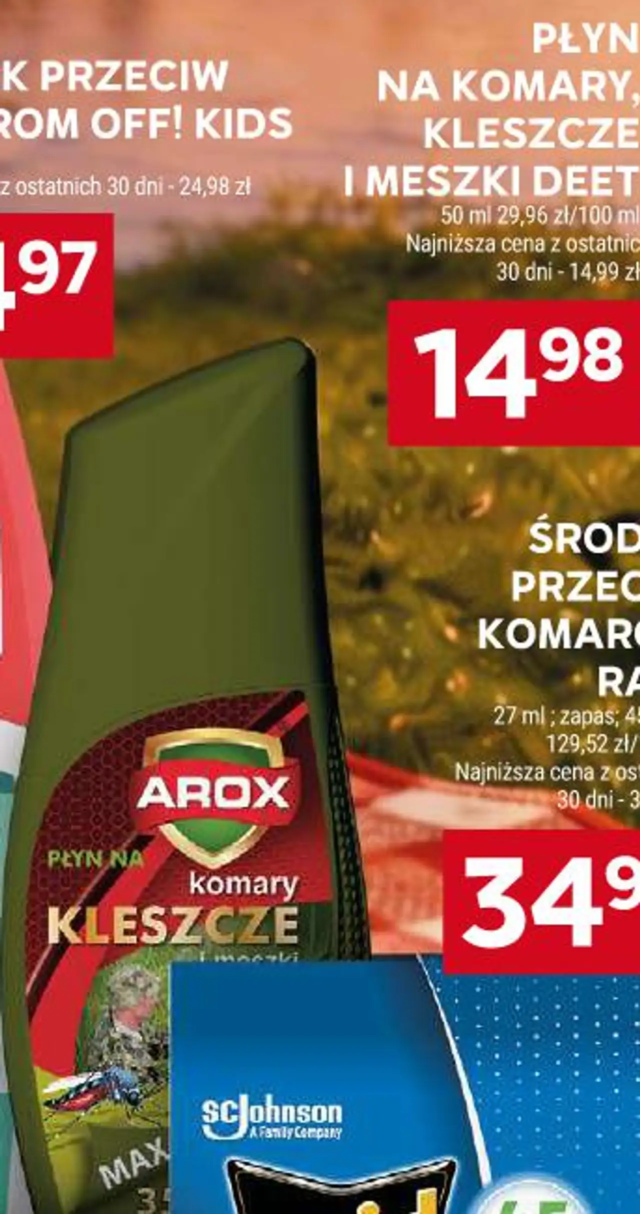 Płyn na komary, kleszcze i meszki DEET AROX