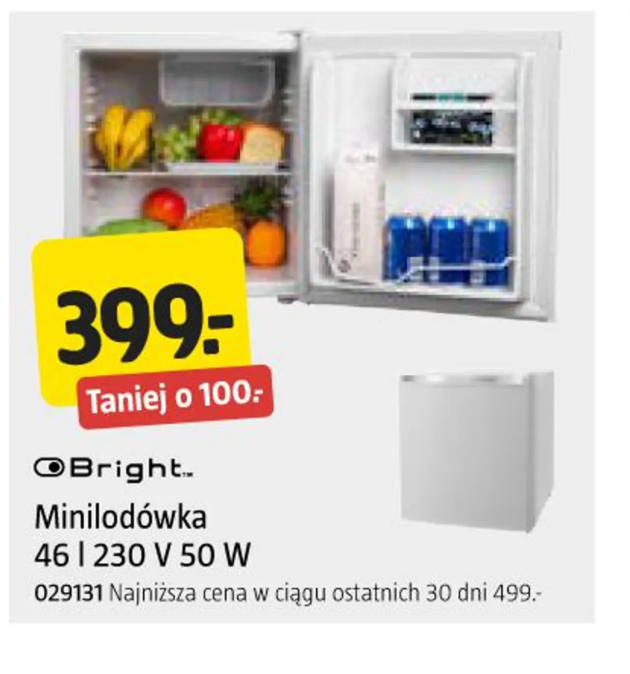 Bright Minilodówka 46 l 230 V 50 W