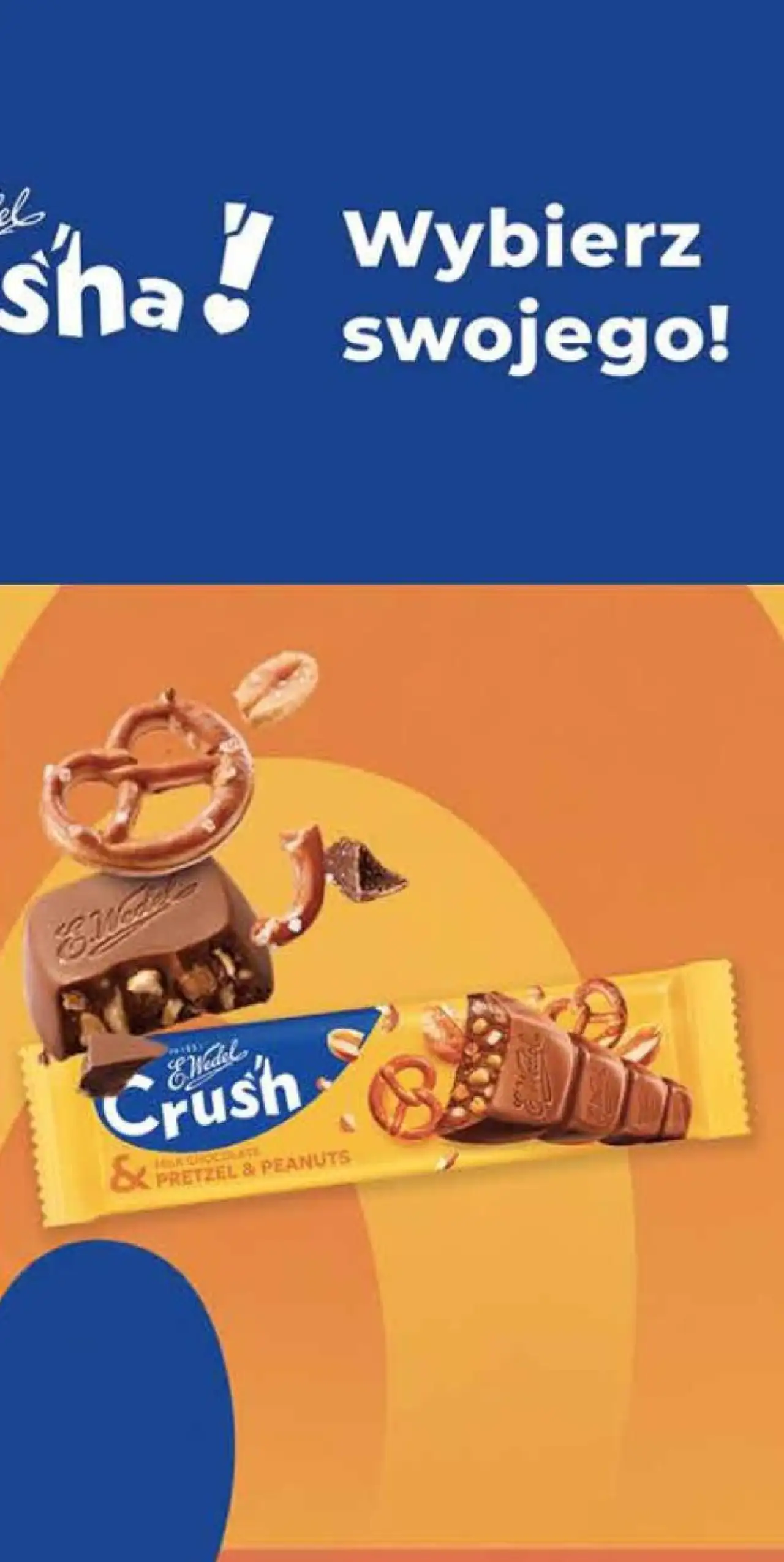 Baton E.Wedel Crush Milk Chocolate & Pretzel & Peanuts