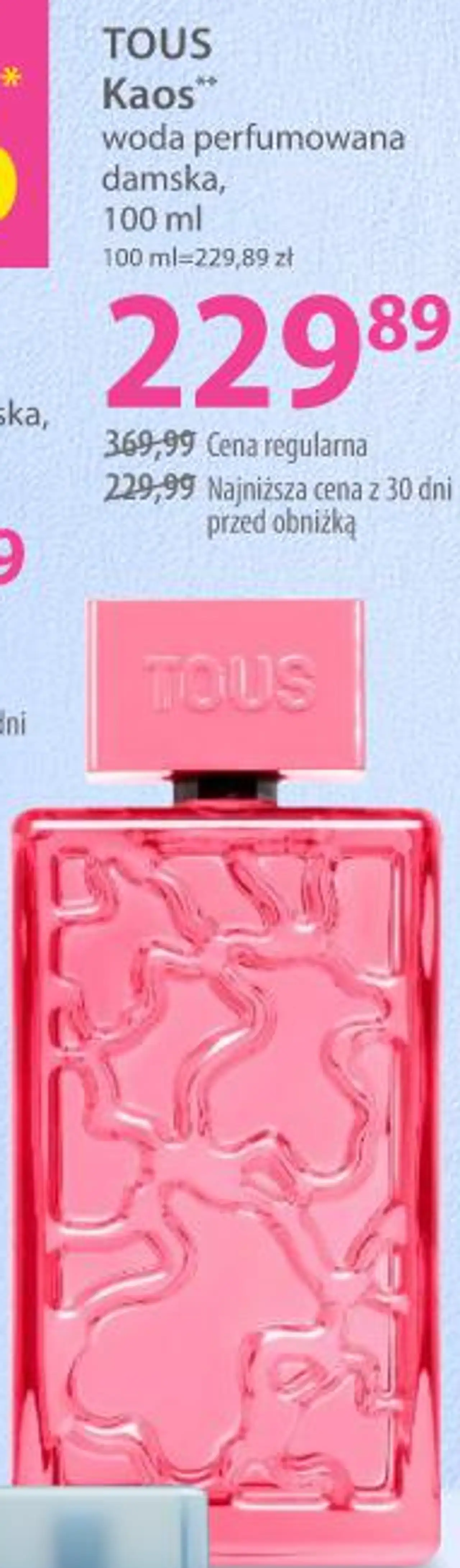 TOUS Kaos woda perfumowana damska, 100 ml