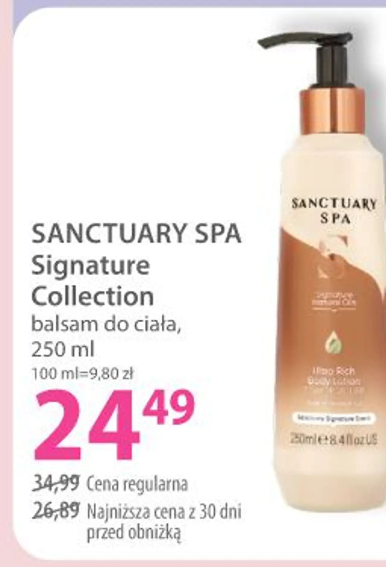 SANCTUARY SPA Signature Collection balsam do ciała, 250 ml
