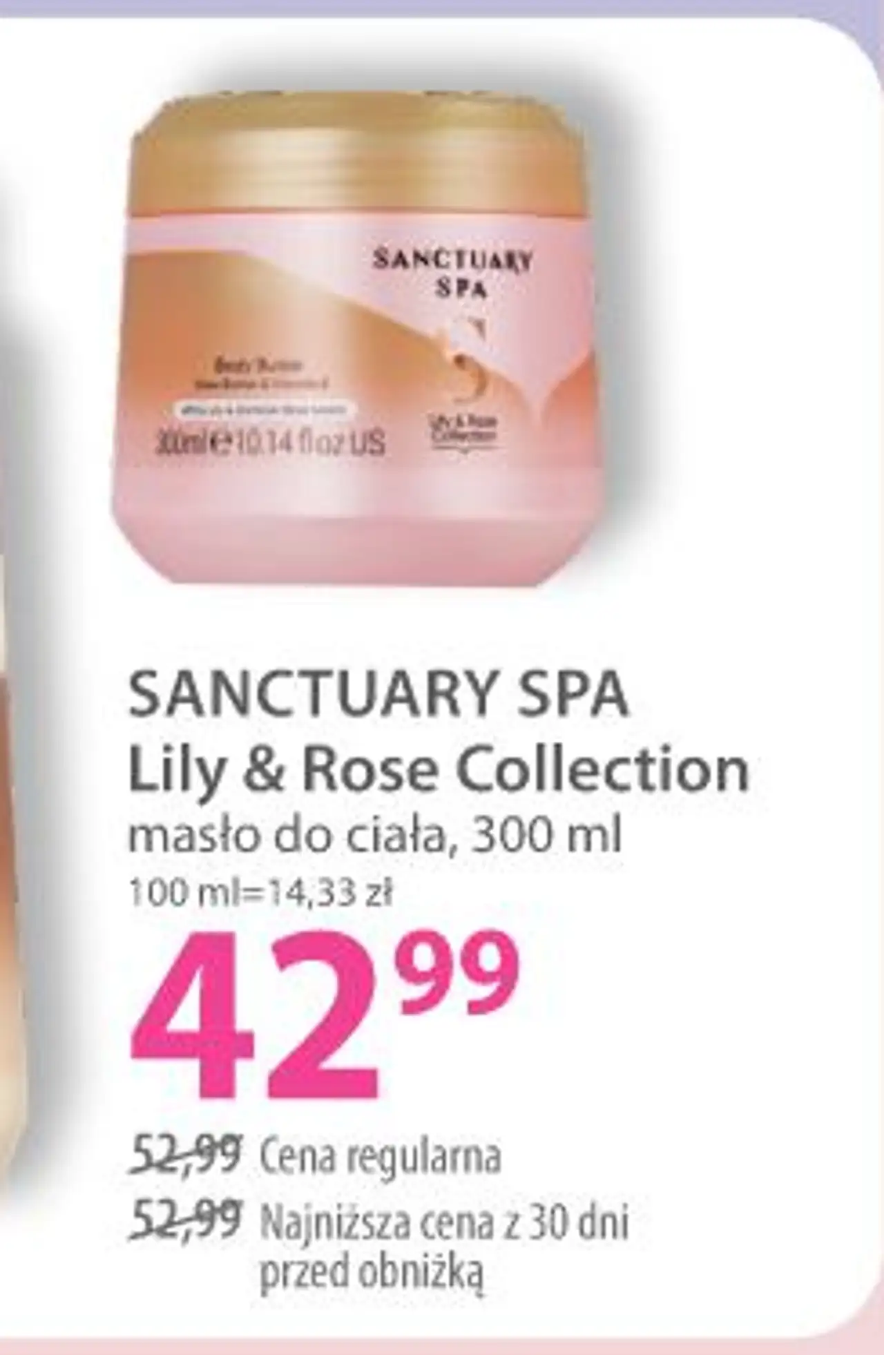 SANCTUARY SPA Lily & Rose Collection masło do ciała, 300 ml