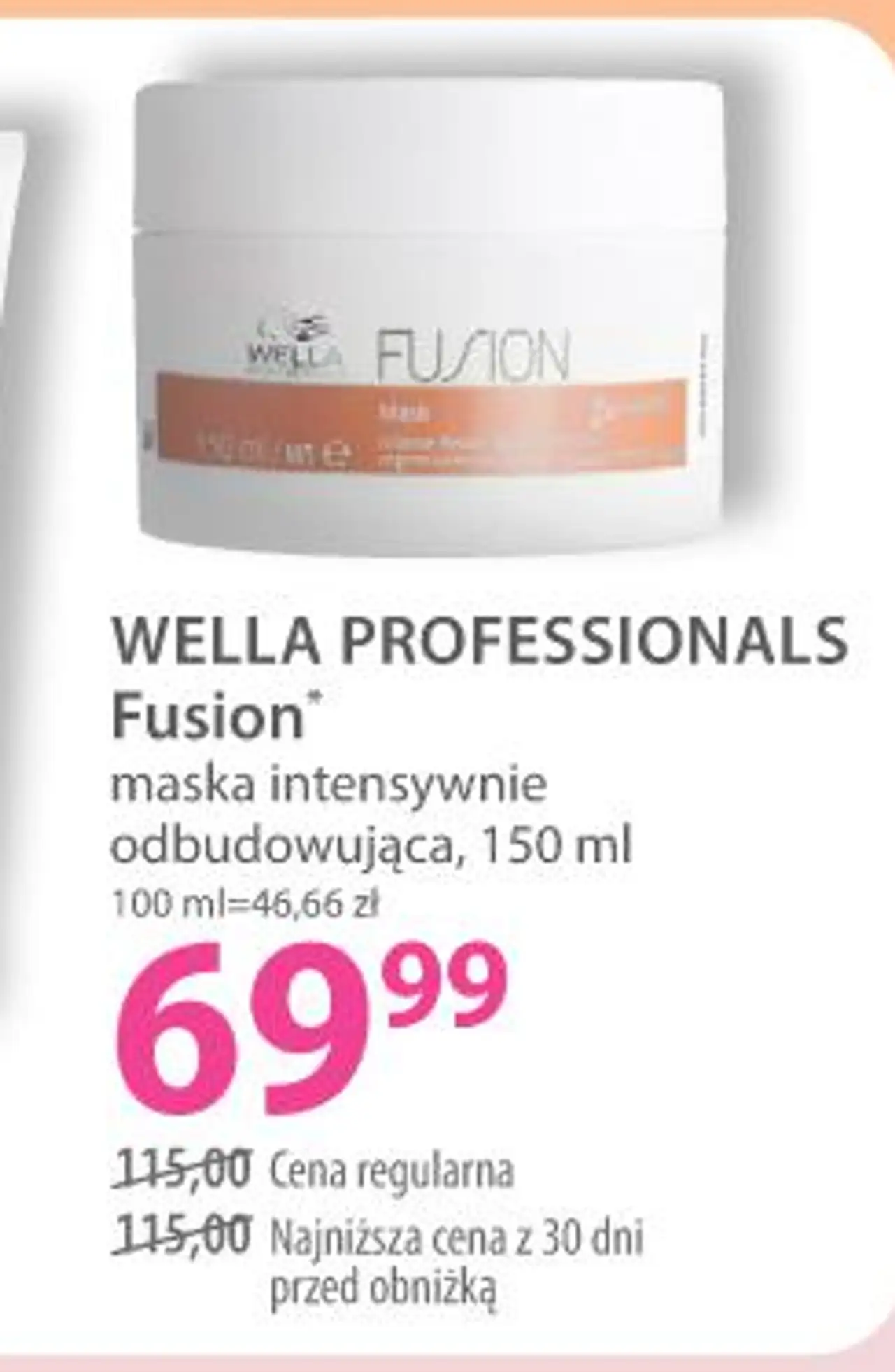 WELLA PROFESSIONALS Fusion maska intensywnie odbudowująca, 150 ml