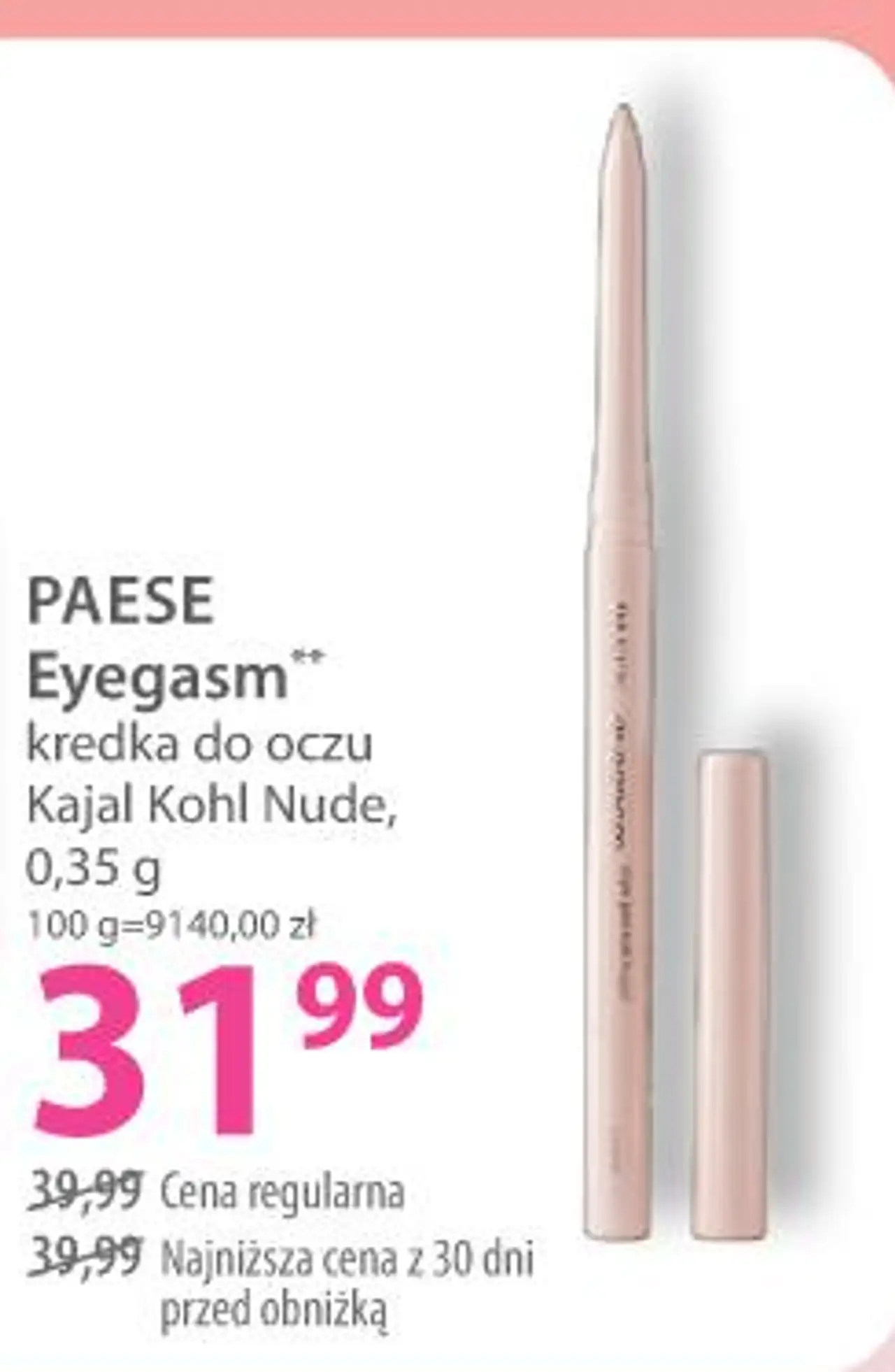 PAESE Eyegasm kredka do oczu Kajal Kohl Nude, 0,35 g