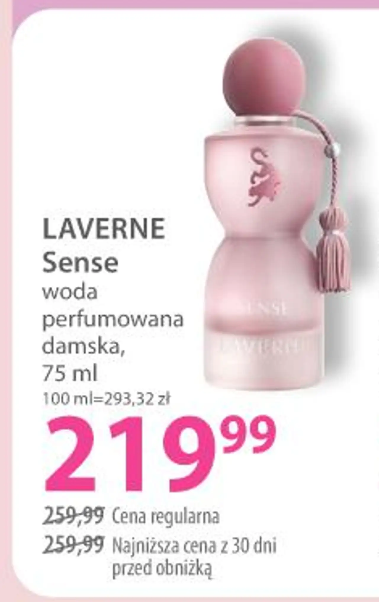 LAVERNE Sense woda perfumowana damska, 75 ml