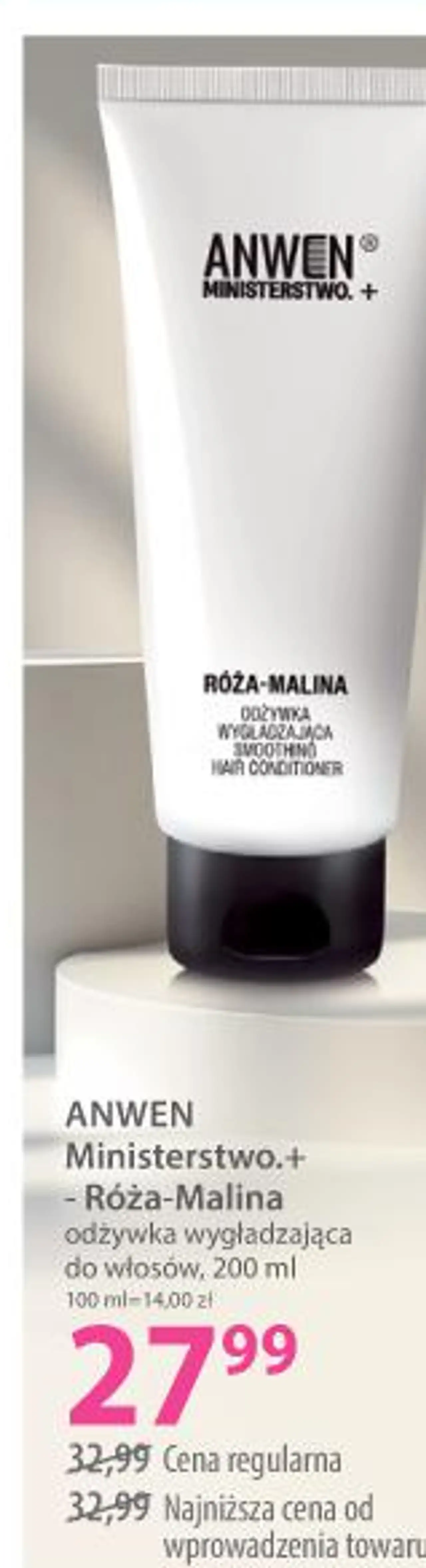 ANWEN Ministerstwo.+ - Róża-Malina odżywka wygładzająca do włosów, 200 ml