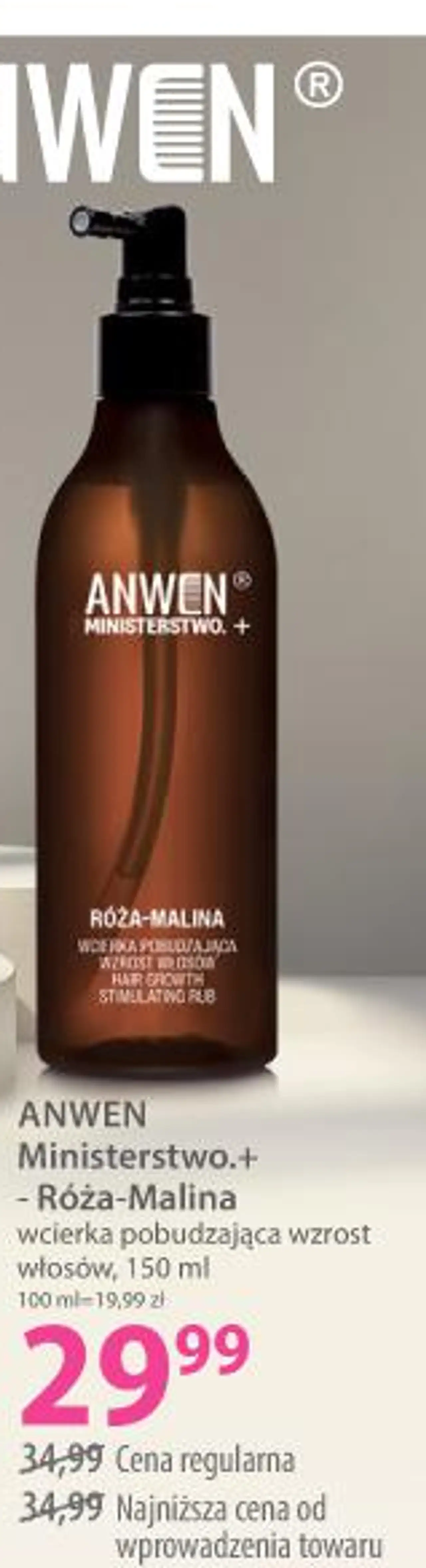 ANWEN Ministerstwo.+ - Róża-Malina wcierka pobudzająca wzrost włosów, 150 ml