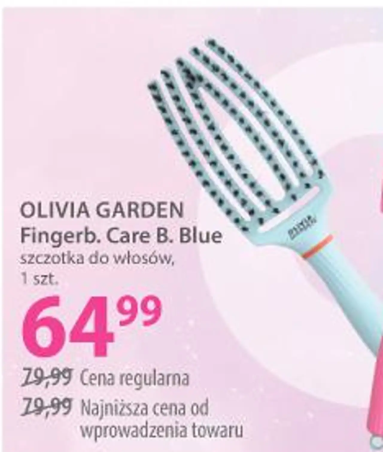 OLIVIA GARDEN Fingerb. Care B. Blue szczotka do włosów, 1 szt.