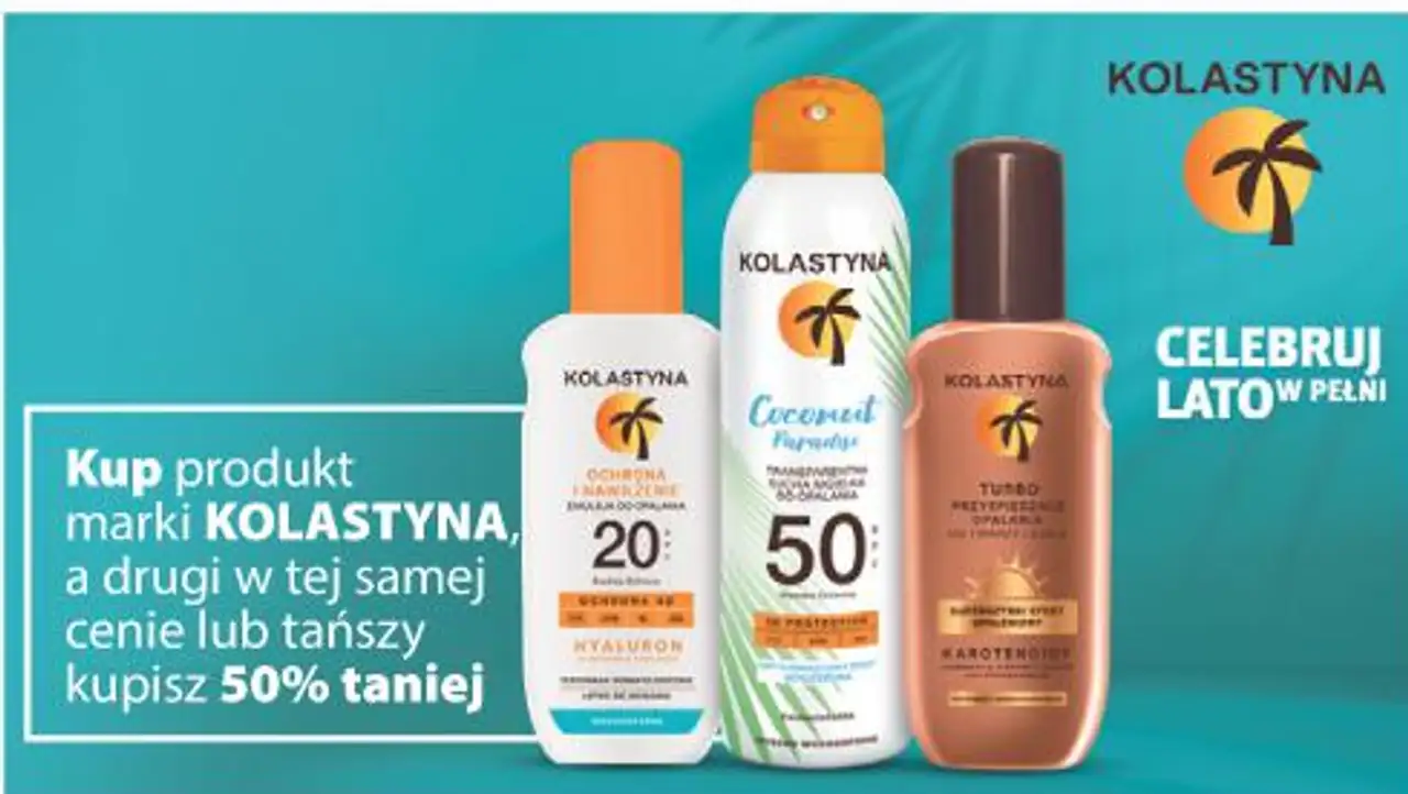 Kup produkt marki KOLASTYNA, a drugi w tej samej cenie lub tańszy kupisz 50% taniej