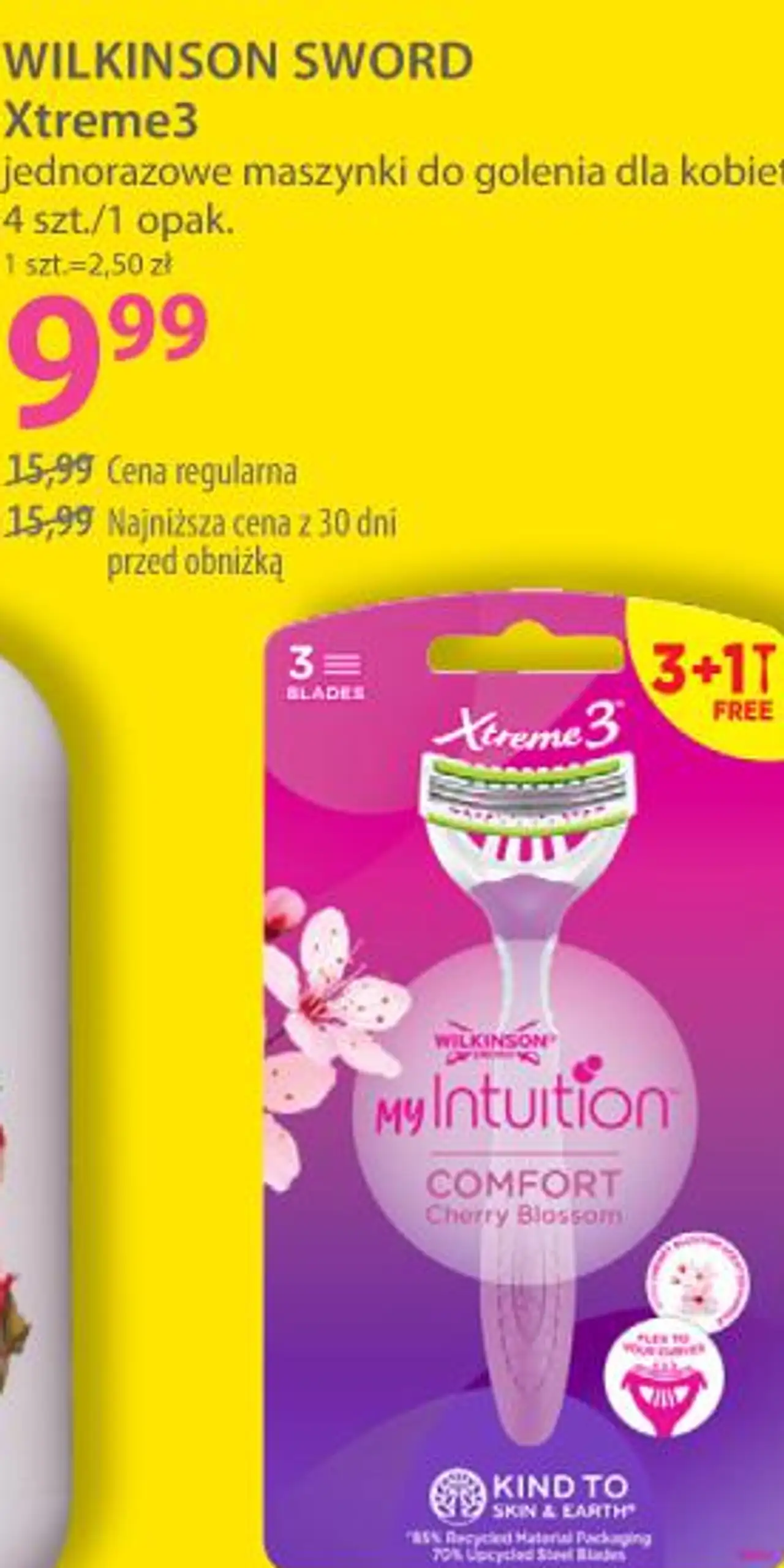 WILKINSON SWORD Xtreme3 jednorazowe maszynki do golenia dla kobiet, 4 szt./1 opak.
