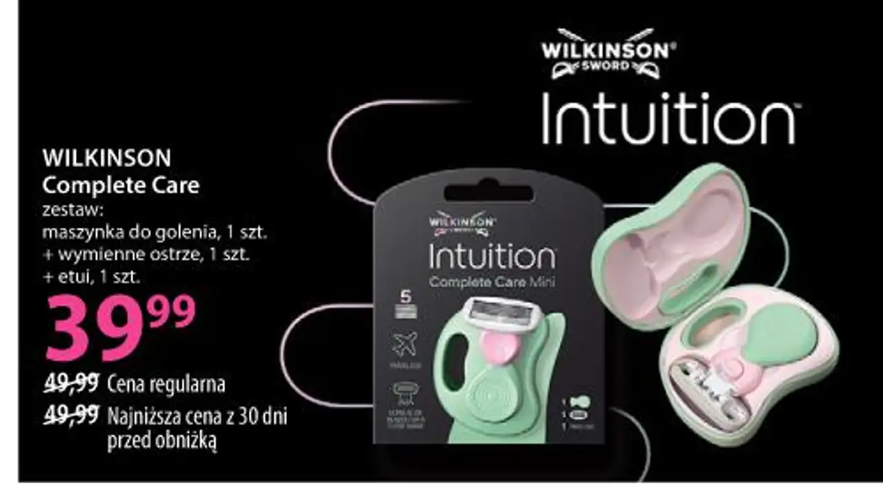 Wilkinson Complete Care zestaw: maszynka do golenia, 1 szt. + wymienne ostrze, 1 szt. + etui, 1 szt.