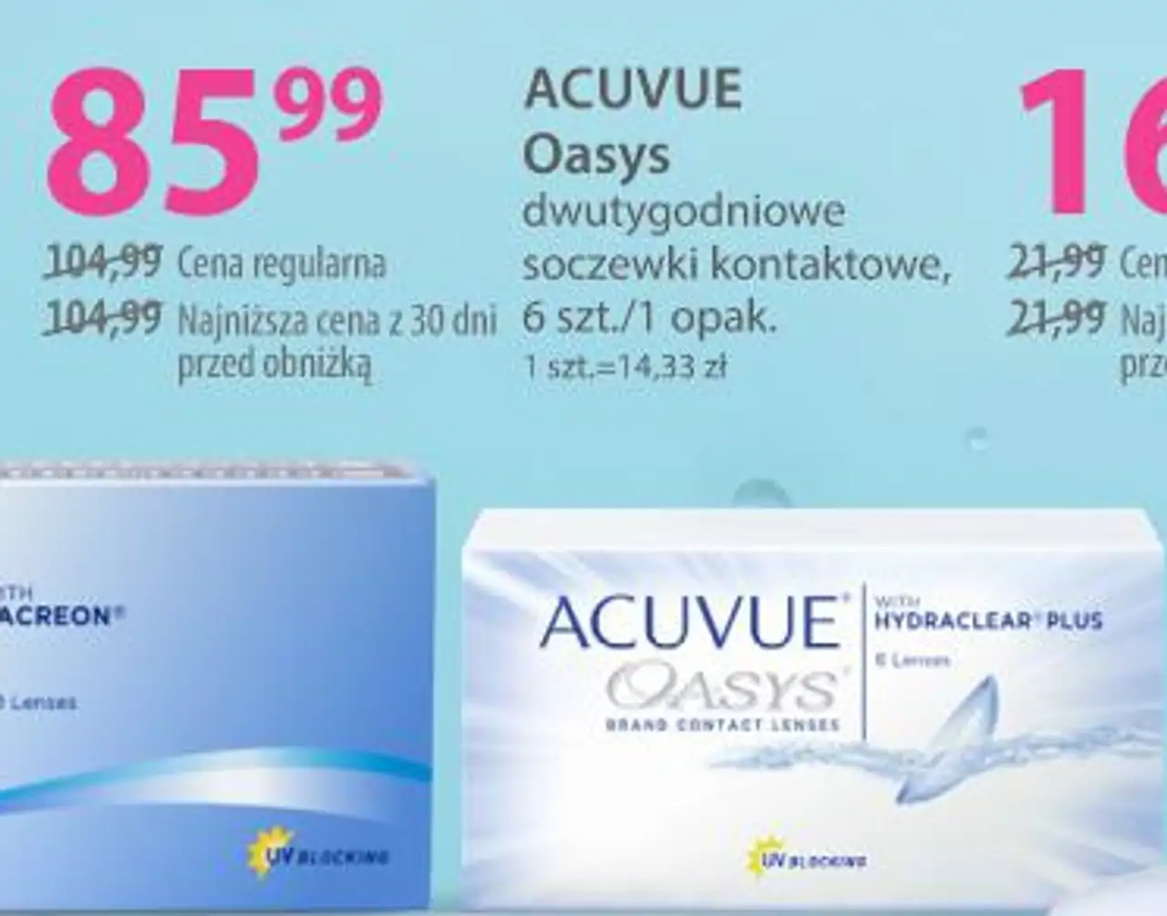 ACUVUE Oasys dwutygodniowe soczewki kontaktowe, 6 szt.