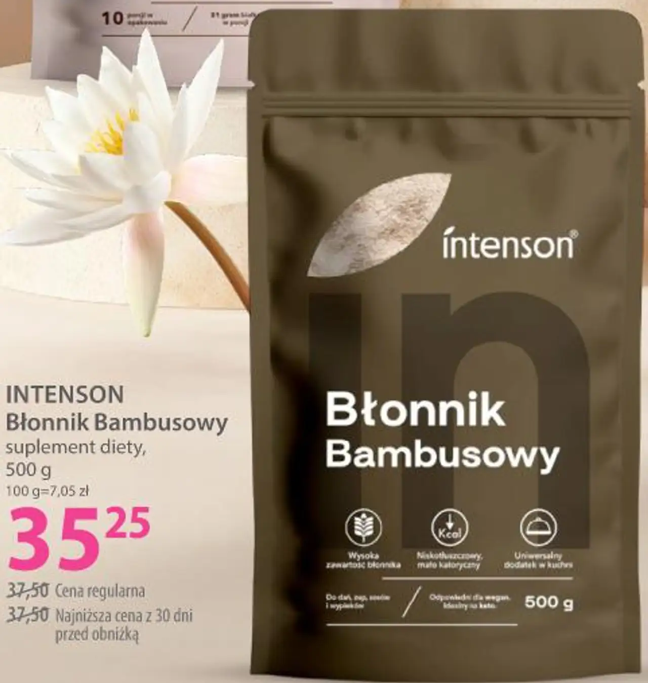 INTENSON Błonnik Bambusowy suplement diety, 500 g