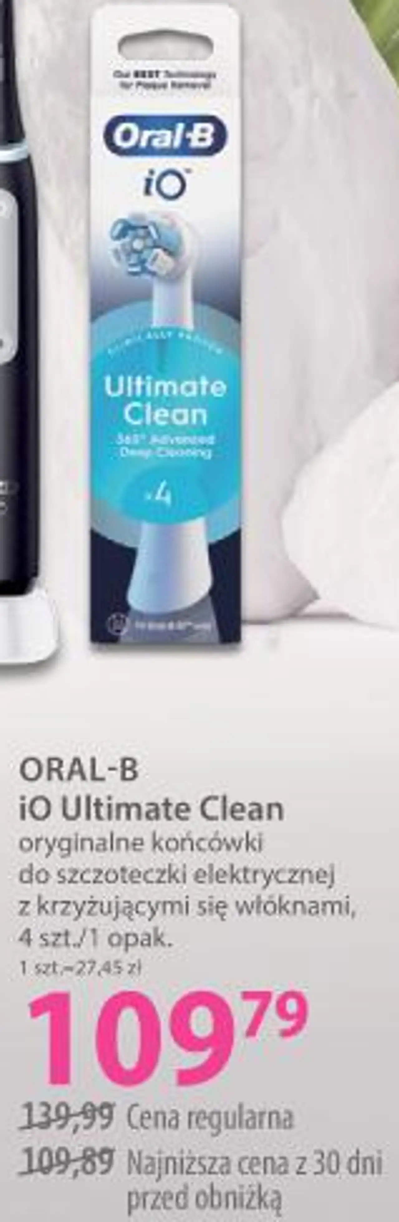 ORAL-B iO Ultimate Clean oryginalne końcówki do szczoteczki elektrycznej
