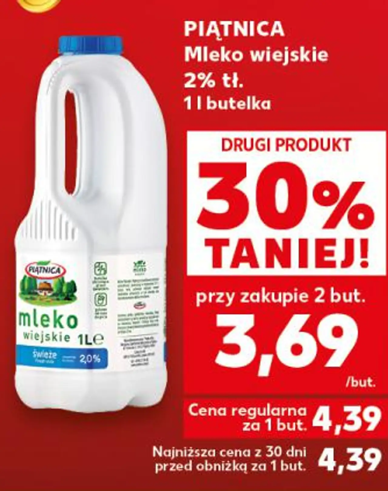 PIĄTNICA Mleko wiejskie 2% tł.