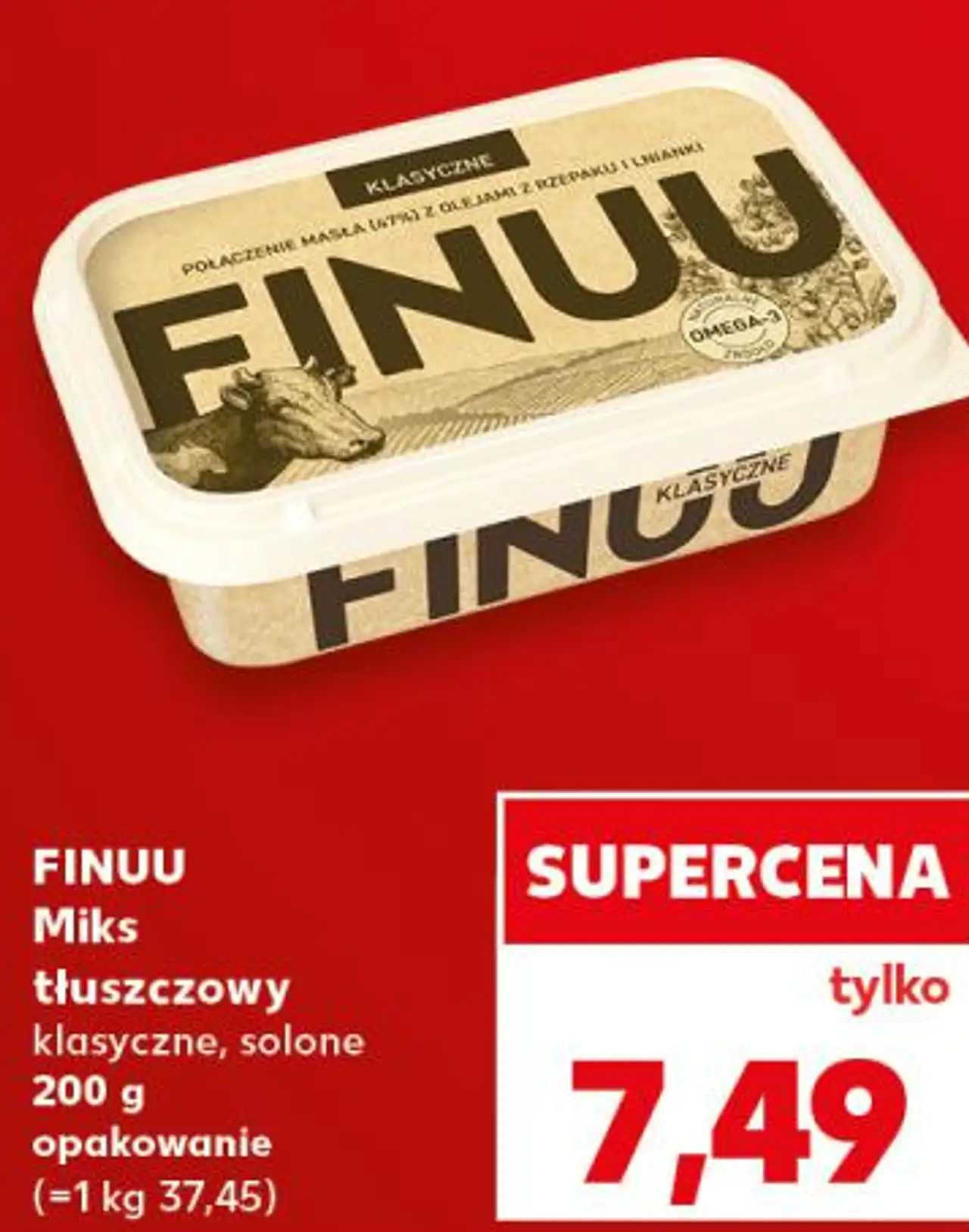 FINUU Miks tłuszczowy klasyczne, solone 200 g opakowanie