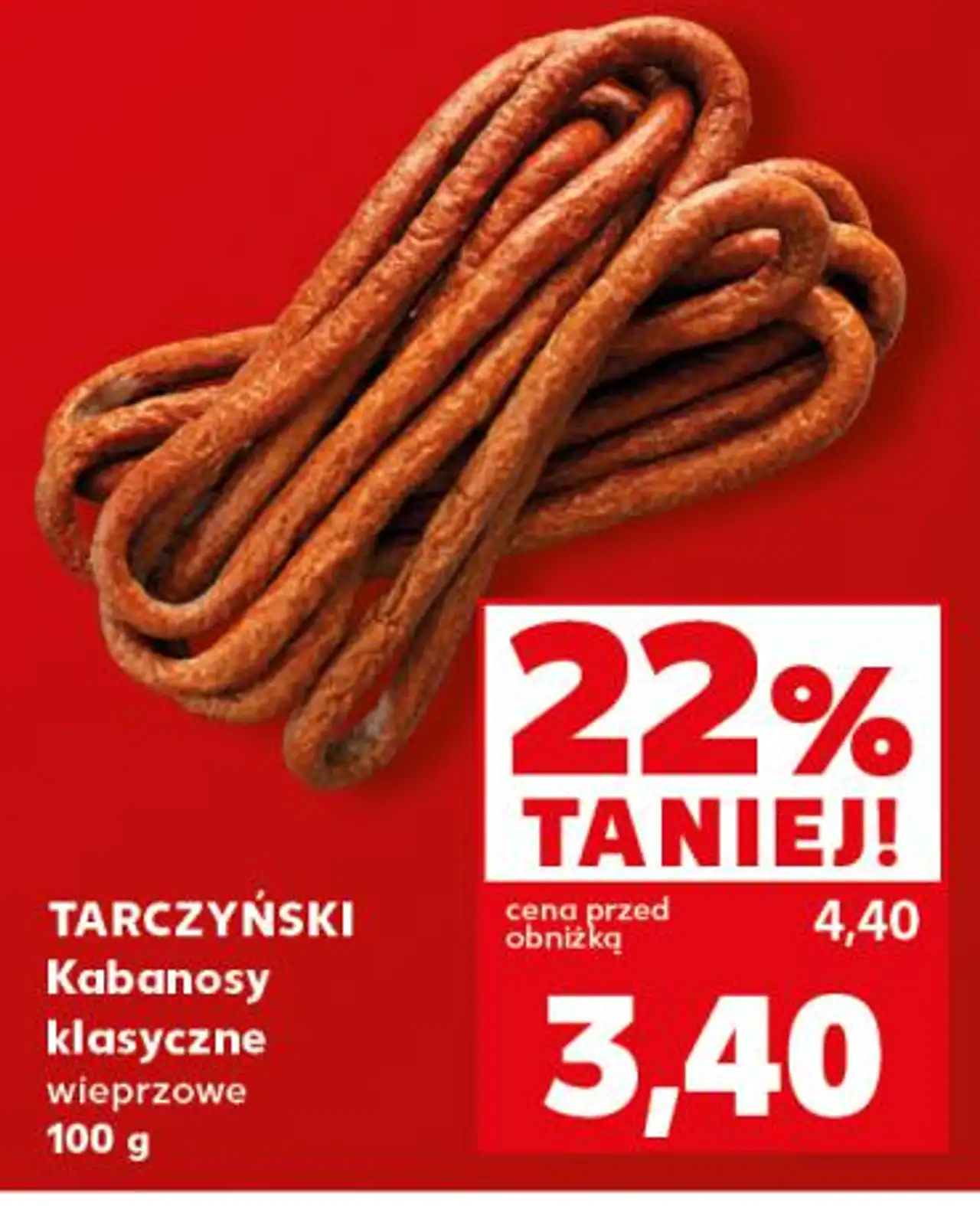 TARCZYŃSKI Kabanosy klasyczne wieprzowe 100 g
