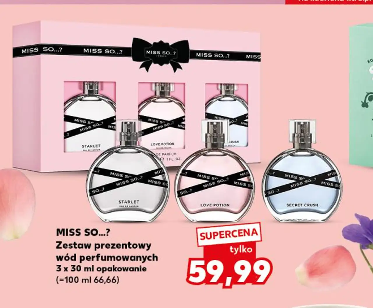 Zestaw prezentowy wód perfumowanych MISS SO...? 3 x 30 ml opakowanie
