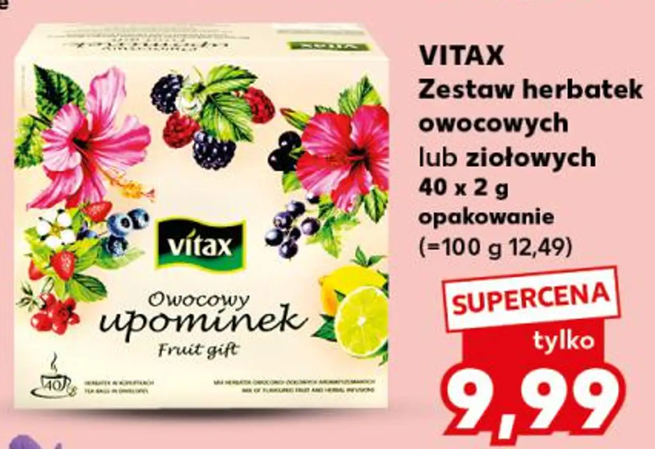 VITAX Zestaw herbatek owocowych lub ziołowych