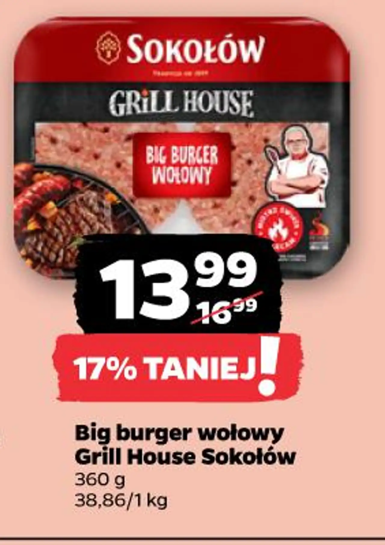 Big burger wołowy Grill House Sokołów