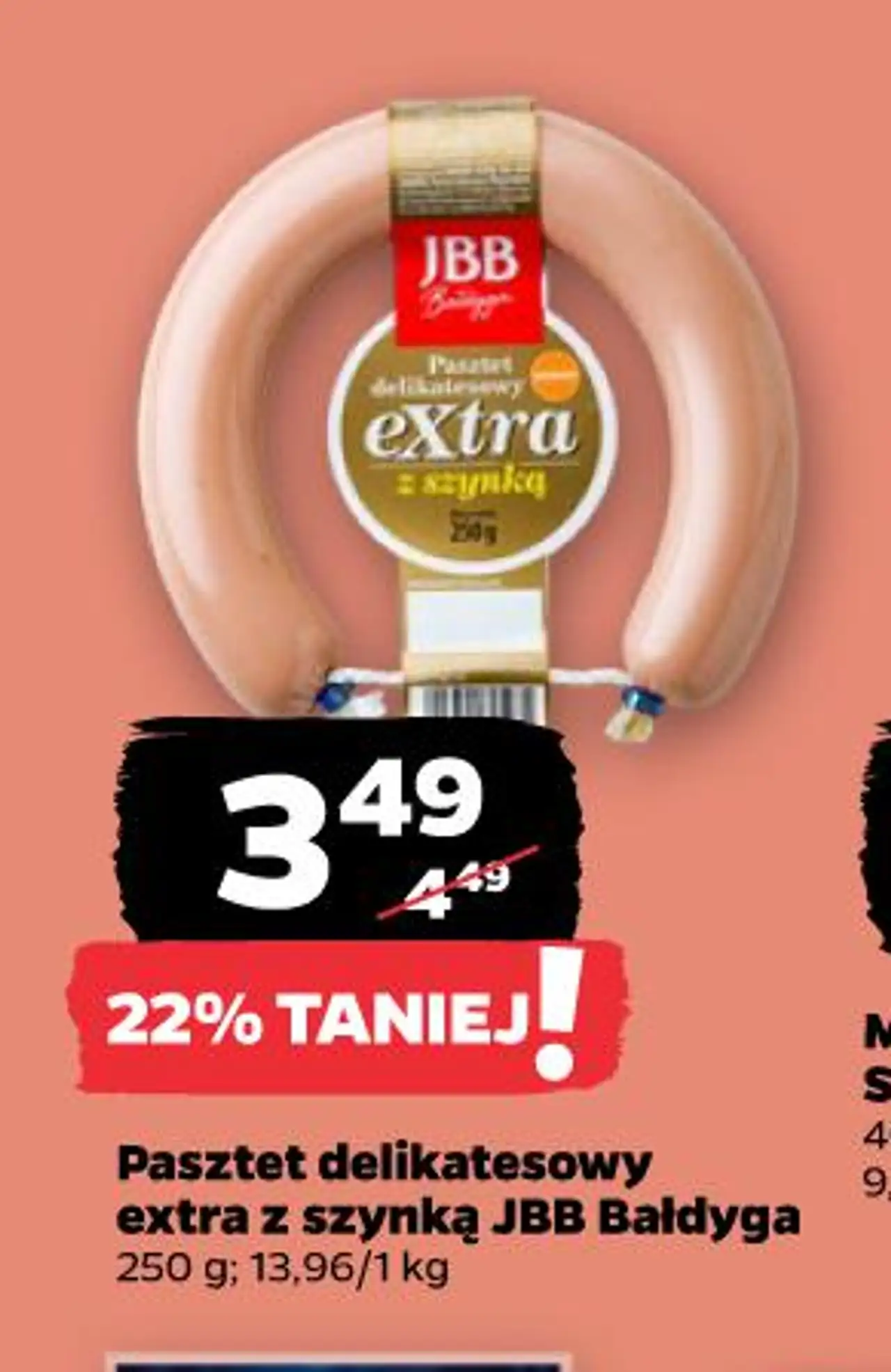 Pasztet delikatesowy extra z szynką JBB Bałdyga