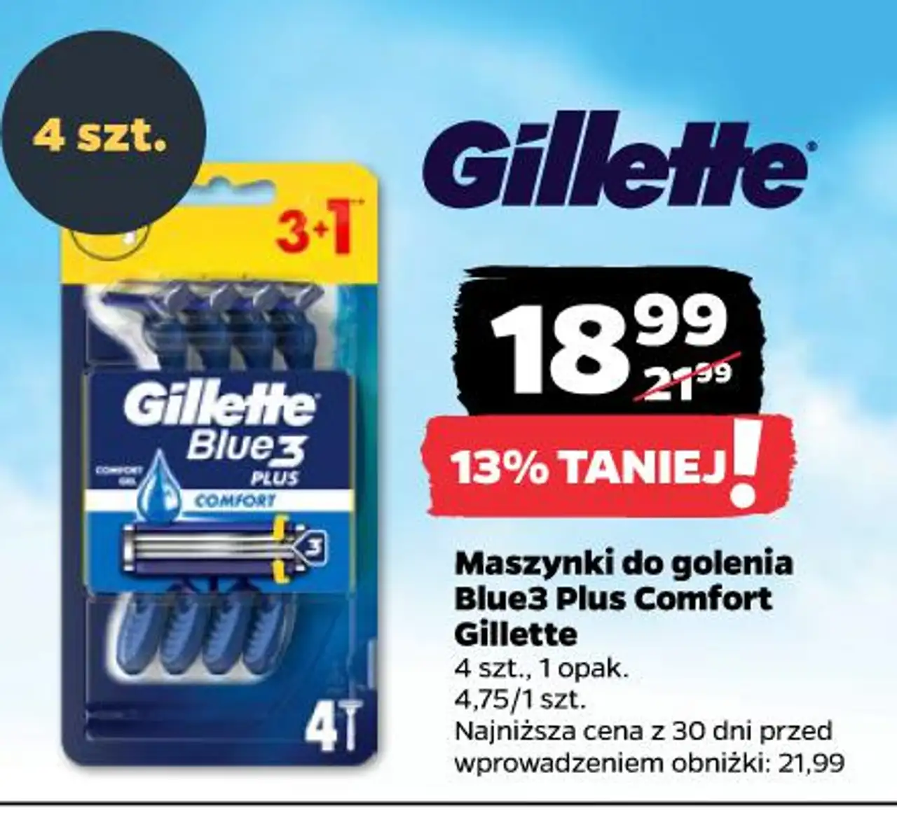 Maszynki do golenia Blue3 Plus Comfort Gillette