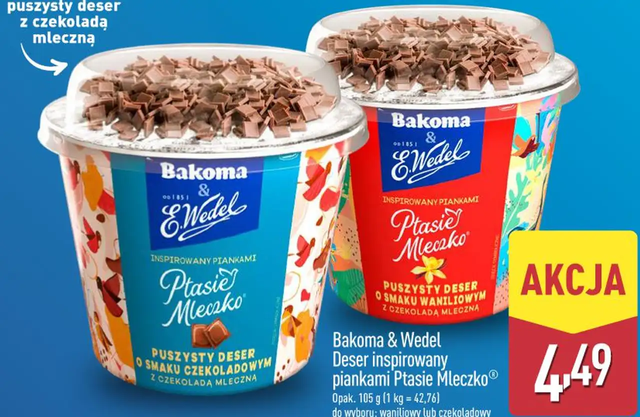 Bakoma & Wedel Deser inspirowany piankami Ptasie Mleczko®