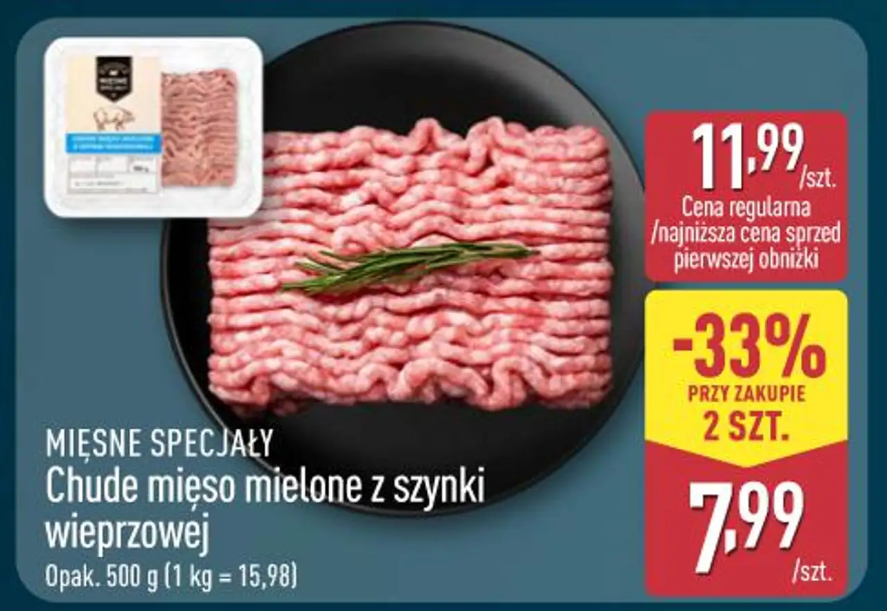 MIĘSNE SPECJAŁY Chude mięso mielone z szynki wieprzowej