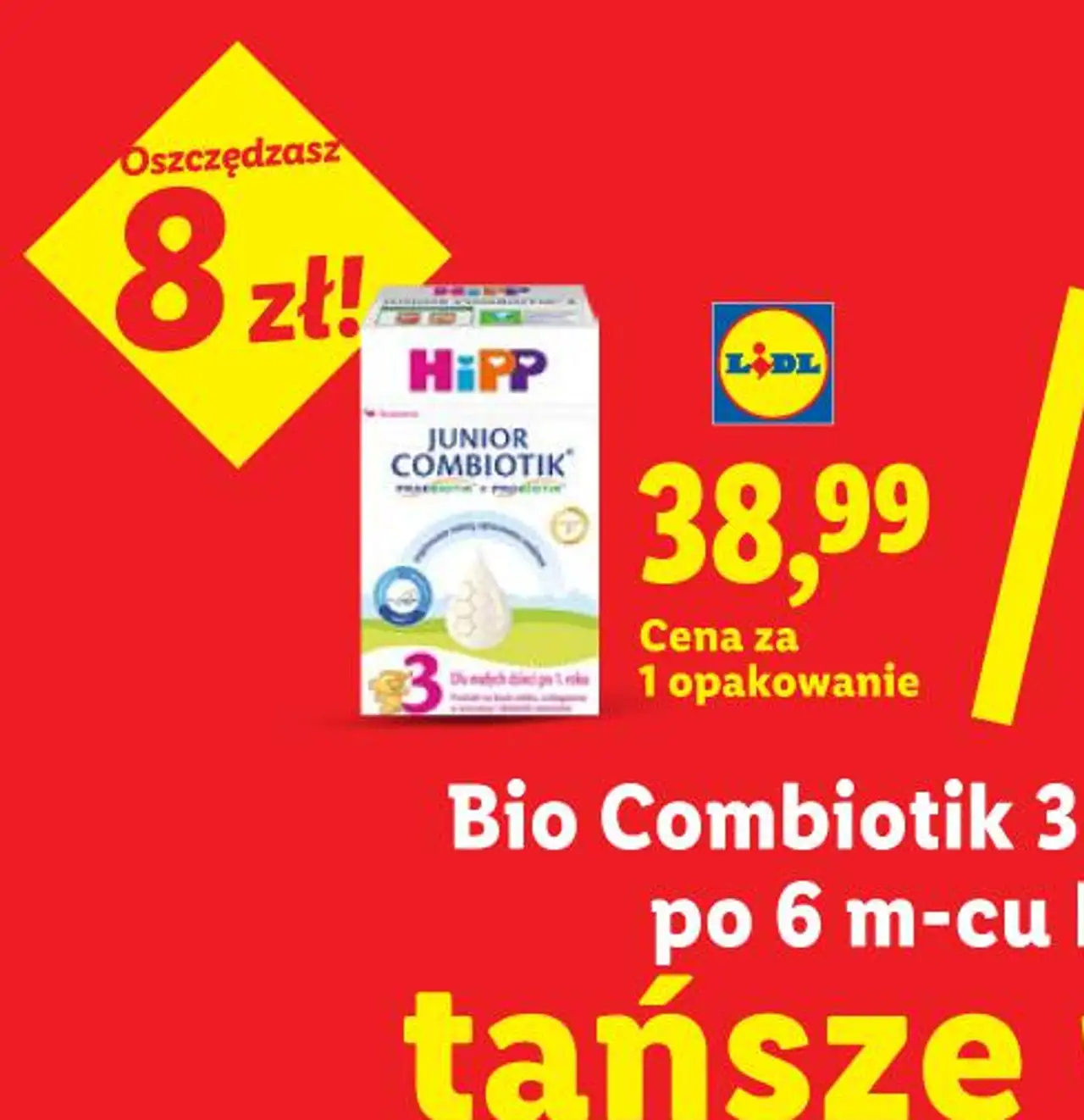 Bio Combiotik 3 mleko następne po 6 m-cu Hipp, 550 g