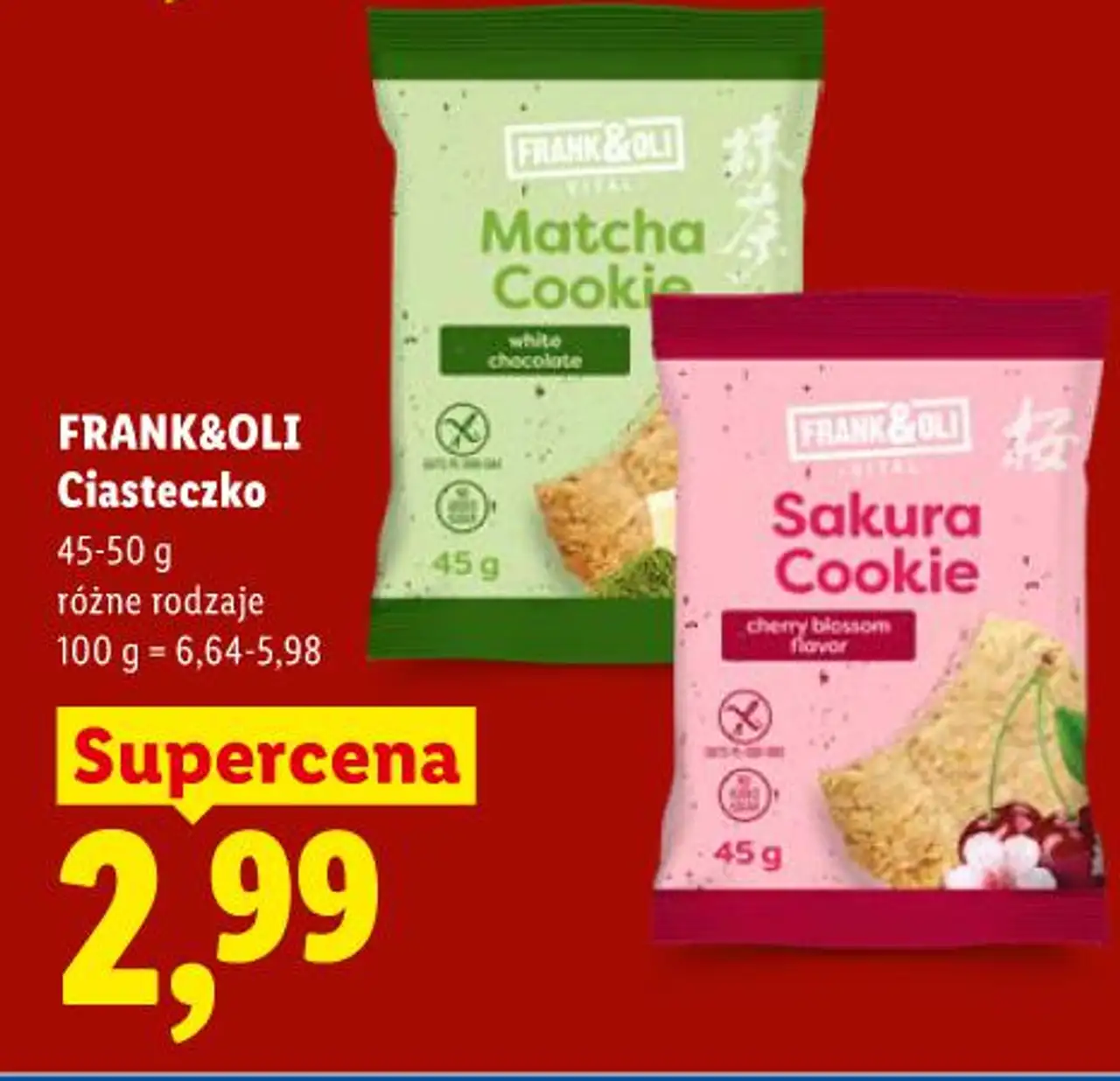 FRANK&OLI Ciasteczko 45-50 g różne rodzaje