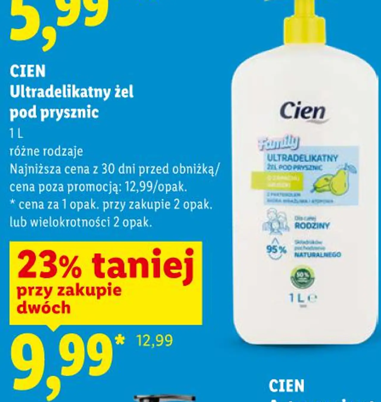 CIEN Ultradelikatny żel pod prysznic