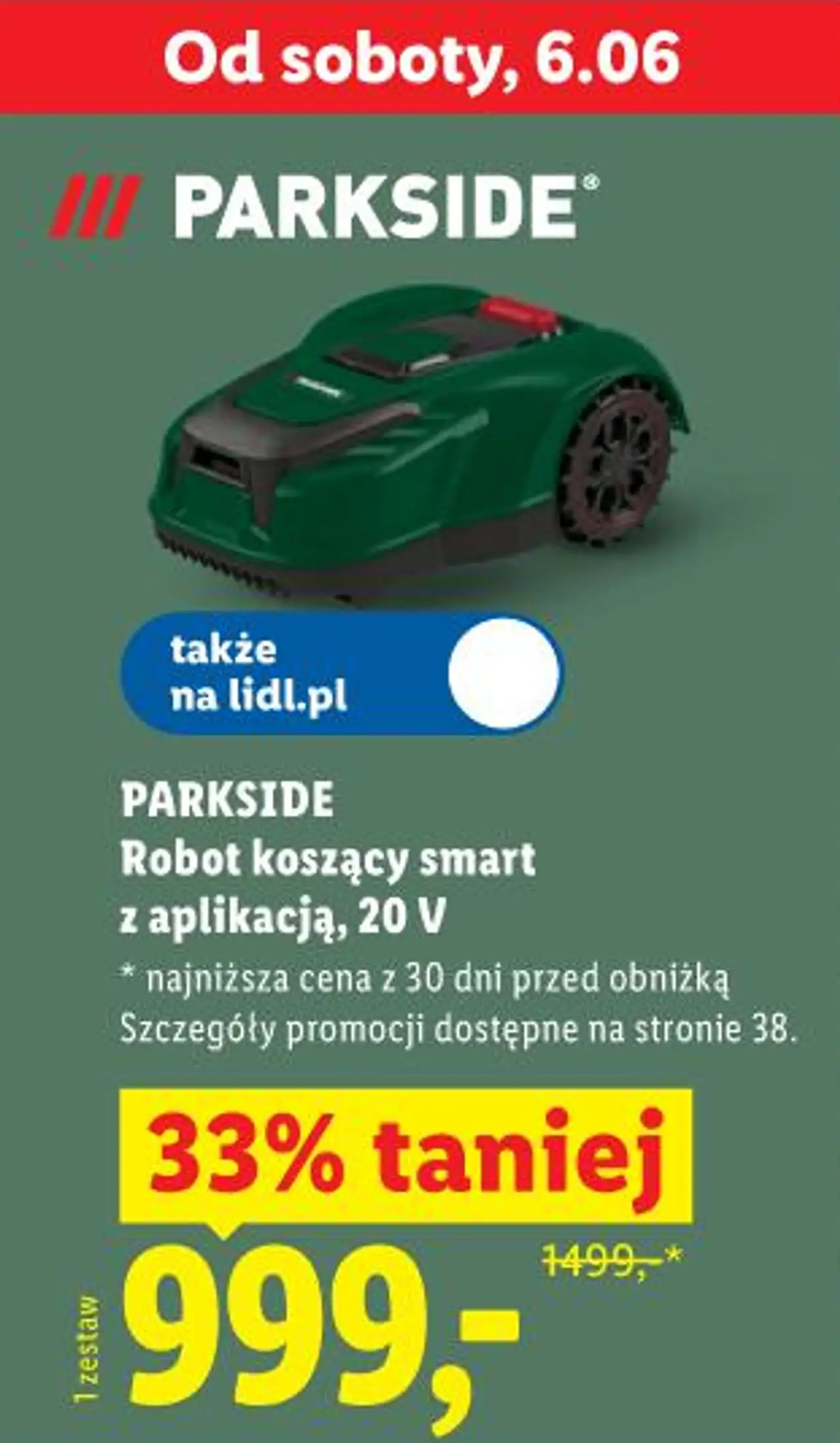 PARKSIDE Robot koszący smart z aplikacją, 20 V